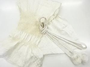 リサイクル　正絹　絞り横段模様織出し帯揚げ・帯締めセット